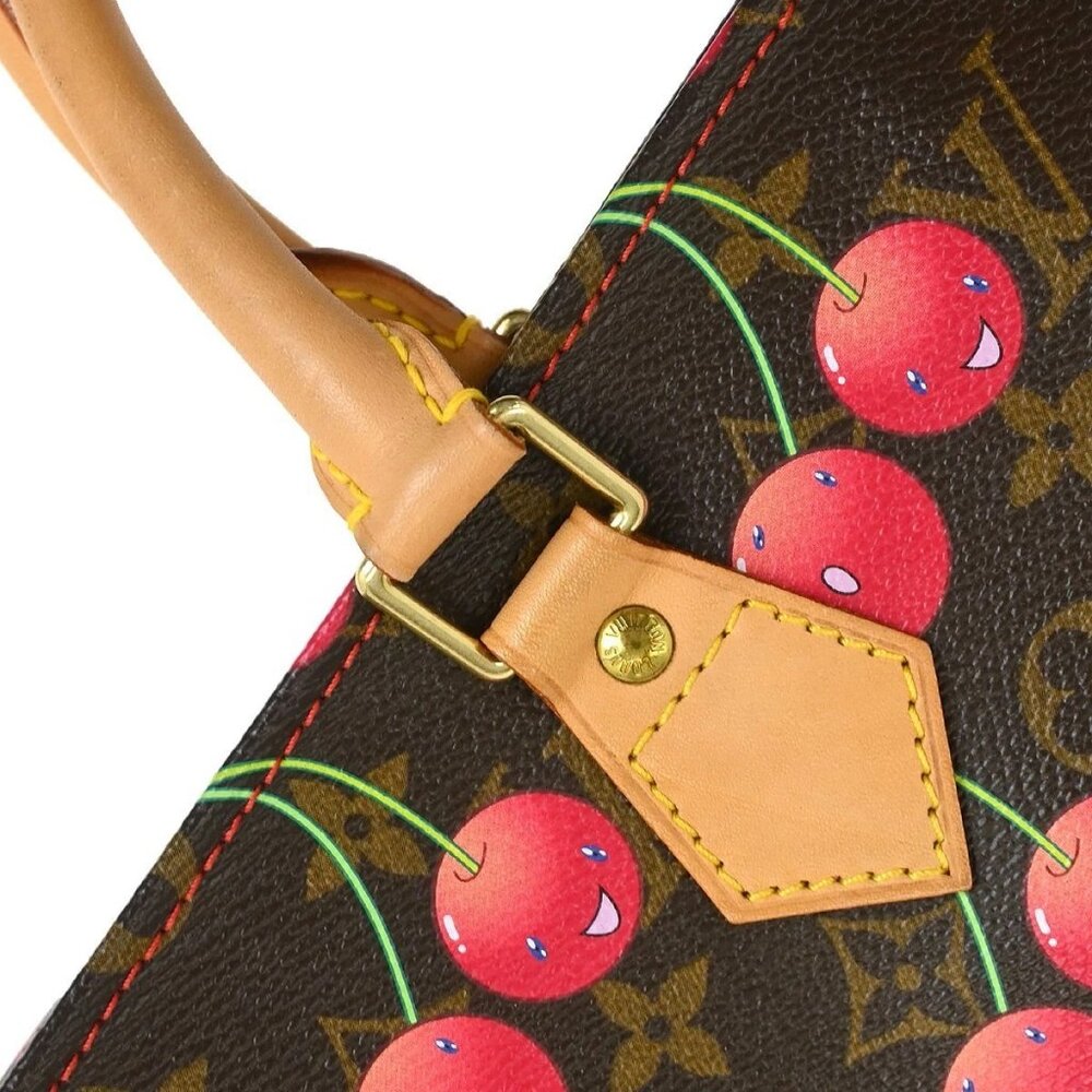 Louis Vuitton Monogram Cherry Sac Plat Tote Handbag M95010 MI0025 116576 - Picture 5 of 10